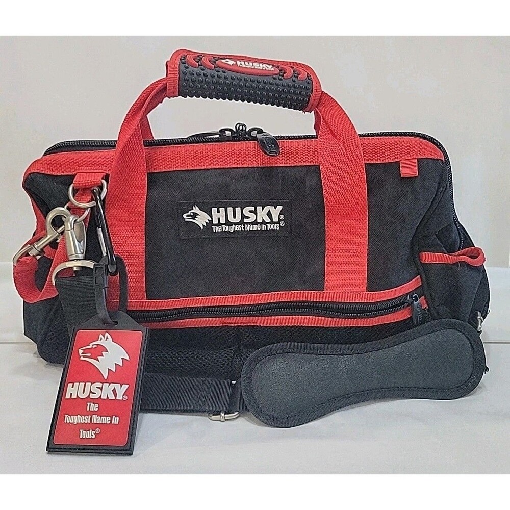 Vintage Husky 15" Large-Mouth Tool Bag Heavy Duty 1680D Fabric - Model 53382